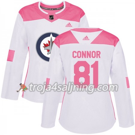 Winnipeg Jets tröja Kyle Connor 81 Vit 2017-2018 Adidas Rosa Fashion Authentic - Dame NHL Tröjor